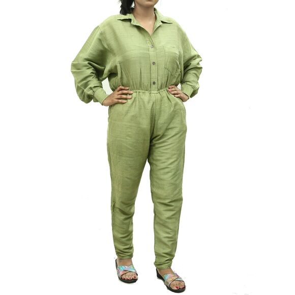 Rhode Resort Tara Jumpsuit Dress Silk Collared Neck Long Sleeves XS NWD 233435 - Picture 2 of 6